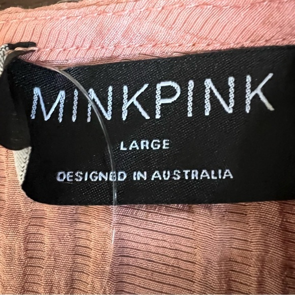 MINKPINK Vera Mini Dress Rose Pink Peach Side Large Side Zip NWT - Picture 11 of 14